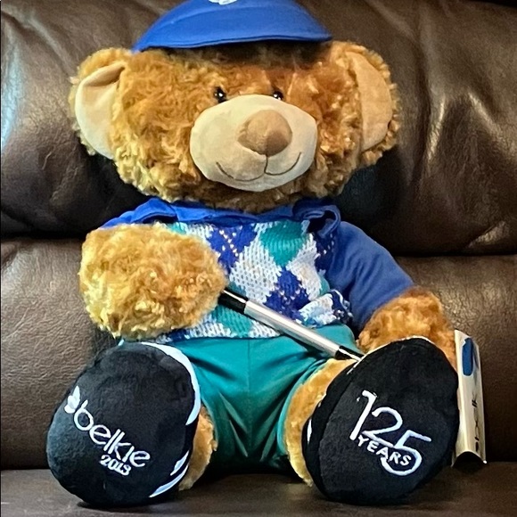 belk Toys Belkie Golfing Bear Belk 25th Anniversary 213 Plush With